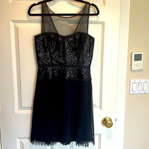 BCBG Max Azria black sequin cocktail dress